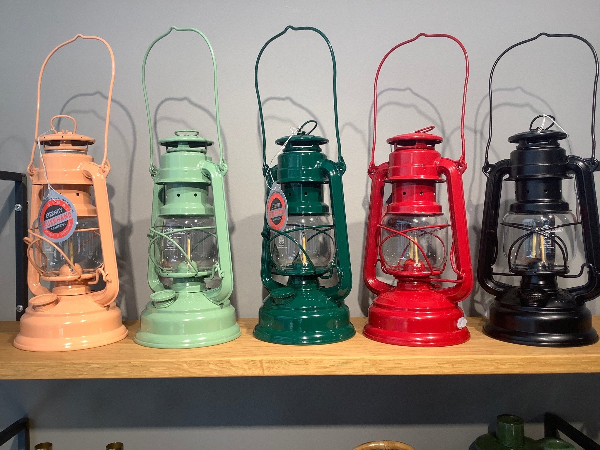 Sturmlaterne LED, diverse Farben - Anton Doll Holzmanufaktur