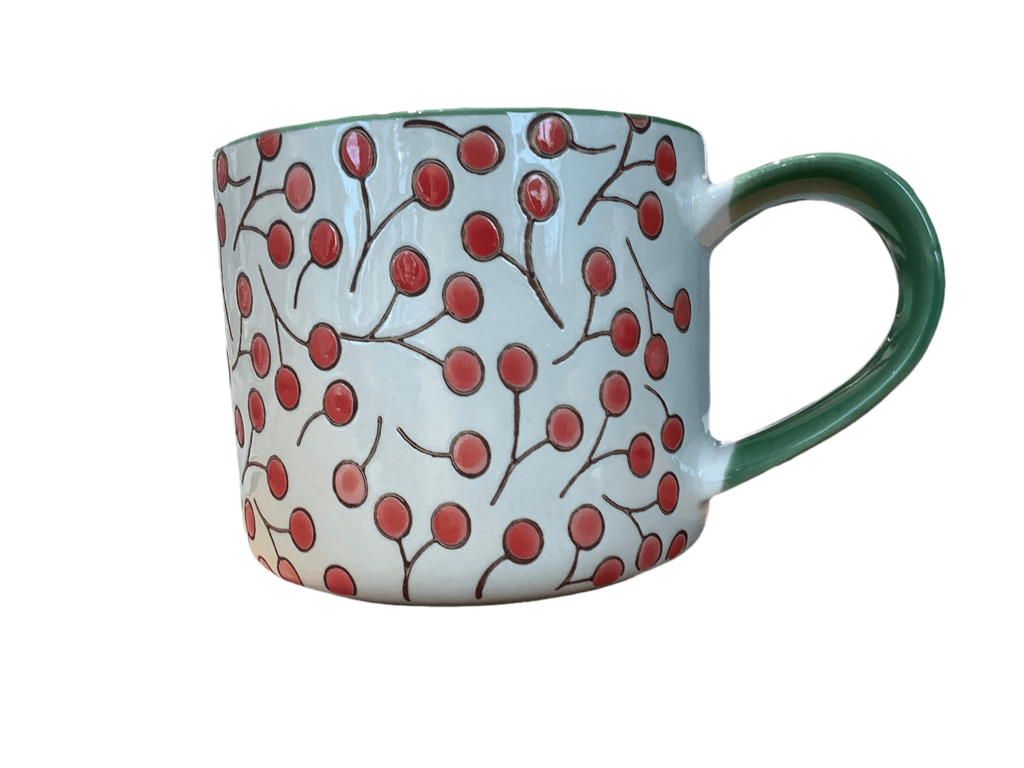 Tasse, rote Beeren - Anton Doll Holzmanufaktur
