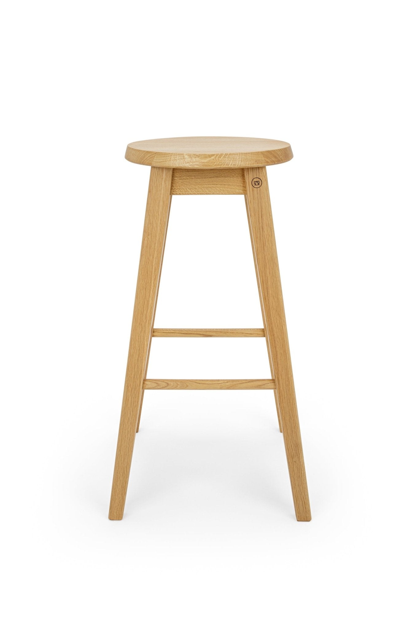 Stable bar stool “Josef” made of oak wood with a honey look