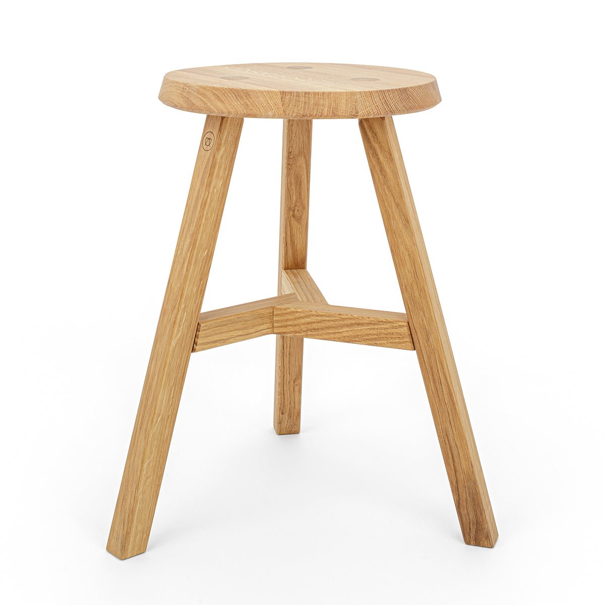 Elegant “Lia” stool made of oak wood with a honey look