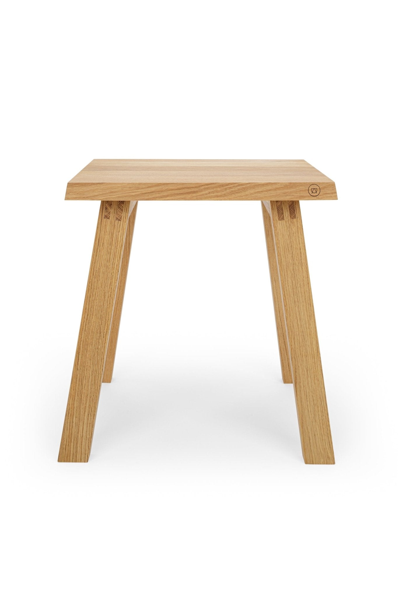 Elegant stool “Fritz” made of oak wood