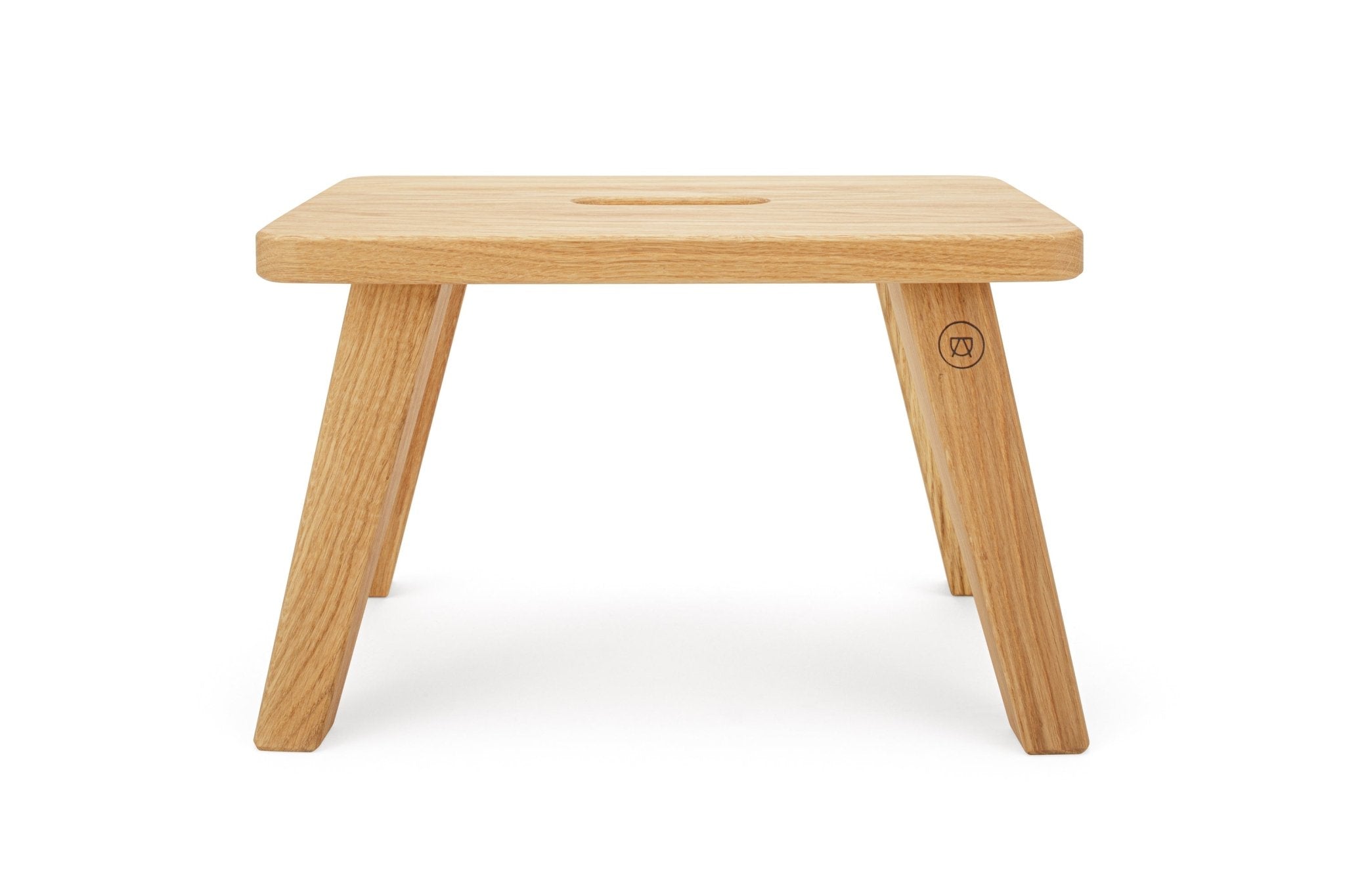 Robust wooden stool made of oak wood “Emil” in a warm honey look