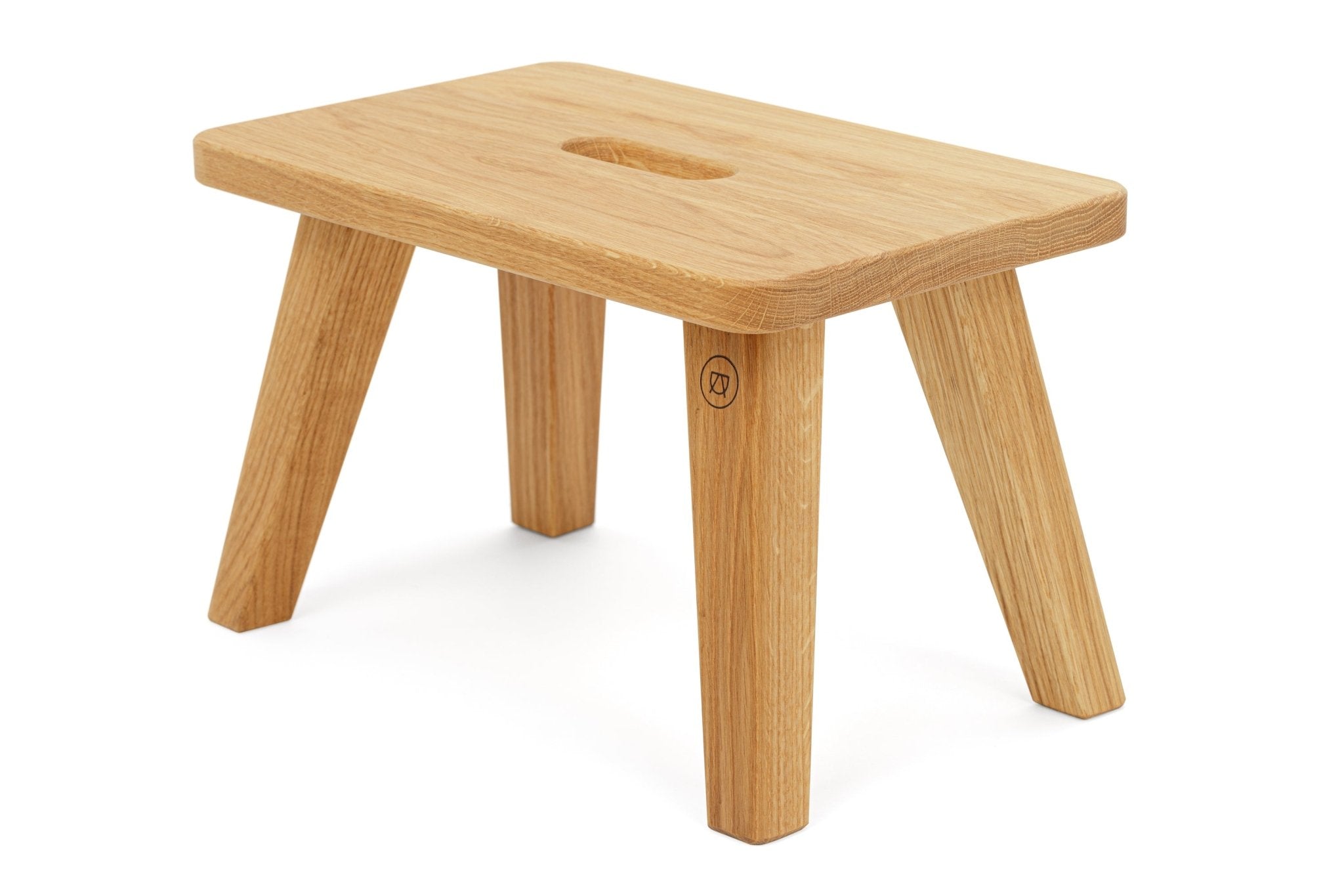 Robust wooden stool made of oak wood “Emil” in a warm honey look