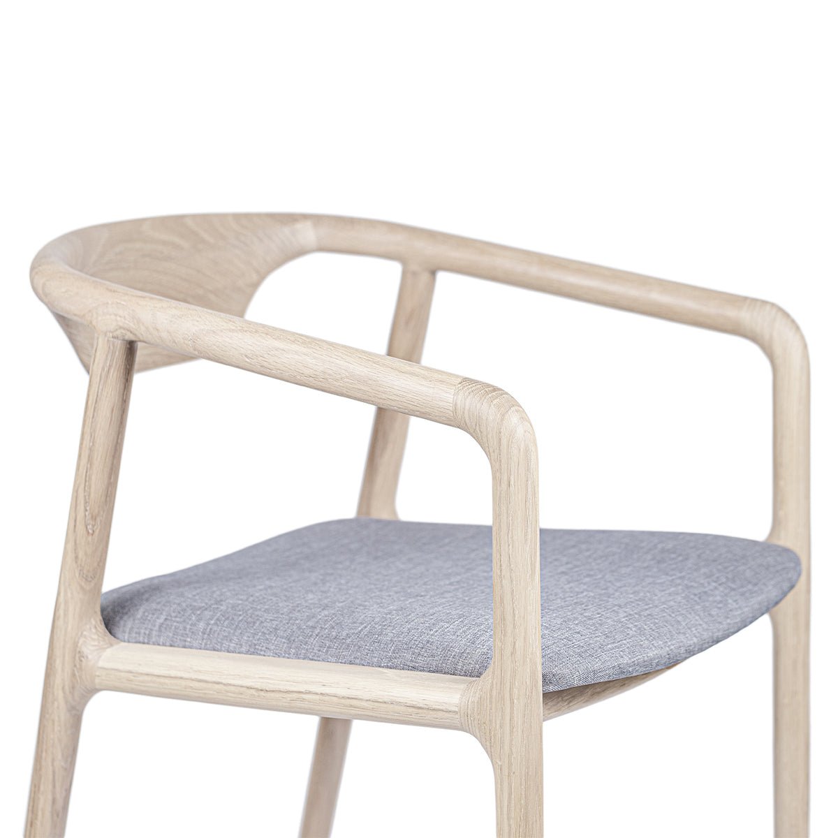 Stuhl mit Lehne, Eiche, Naturoptik - Anton Doll Holzmanufaktur